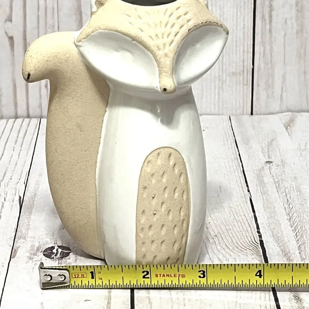 Target Stoneware Woodland Fox Ceramic Bud Vase 5.5” Cabincore